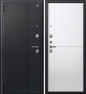 Товар Дверь A-05 черный сатин - кашемир белый DIS007334